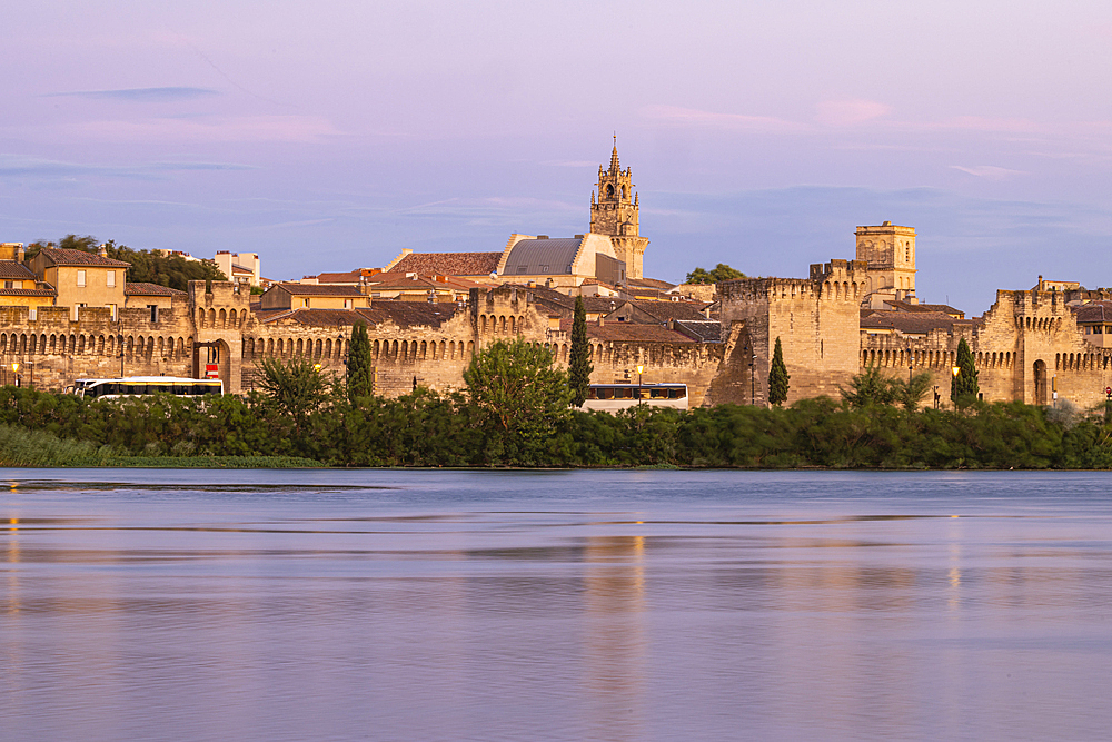 Avignon, Vaucluse, Provence-Alpes-Cote d'Azur, France. The Palais des Papes, Palace of the Popes, in Avignon.