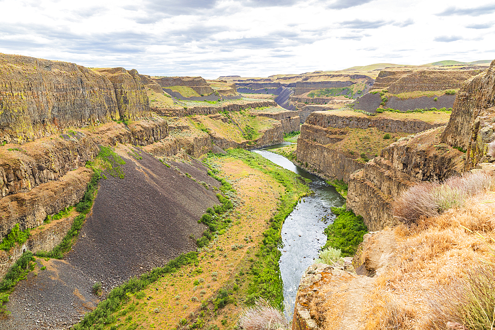 Palouse Falls State Park, Washington, USA. The Palouse River Canyon in Palouse Falls State Park.