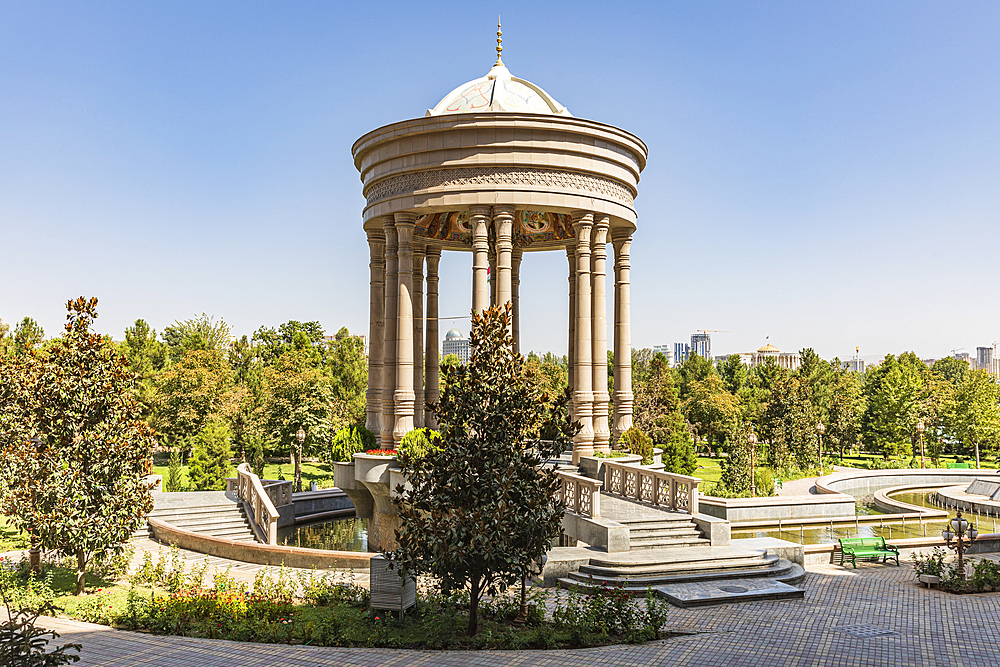 Dushanbe, Tajikistan. Pavillion at Navruz Palace in Dushanbe.