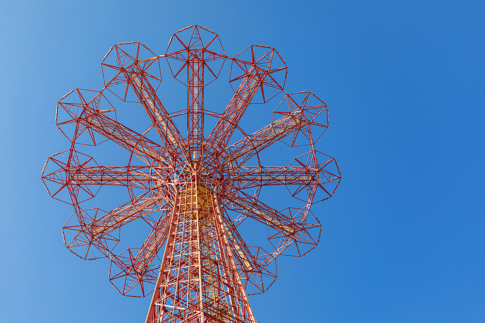 Coney Island, Brooklyn, New York City, New York, USA. November 6, 2021. The Parachute ride at Coney Island.