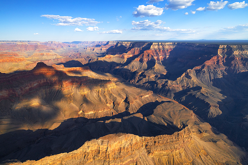 aerial view of the iconic Grand Canyon during a summer day, Arizona, United States of America