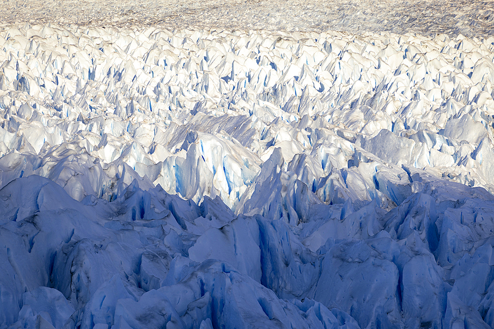 Details of the massive Glacier front of Perito Moreno, El Calafate, Parque Nacional Los Glaciares, Santa Cruz, Patagonia Argentina, Argentina, South America