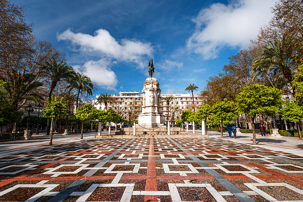 Plaza Nueva, Monumento a San Fernando, Seville, Andalusia, Spain, Europe