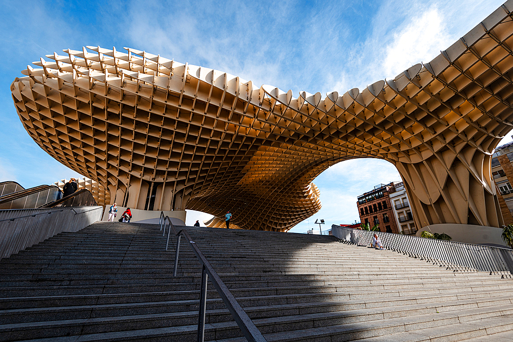 Setas de Sevilla (Metropol Parasol), one of the largest wooden structures of modern architecture, Seville, Andalusia, Spain, Europe