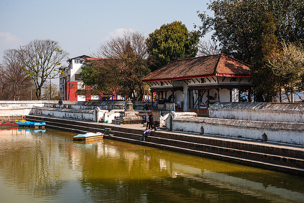 Entry gate of the ancient water basin of Siddha Pokhari (Ta Pukhu), Bhaktapur, Kathmandu, Nepal, Asia