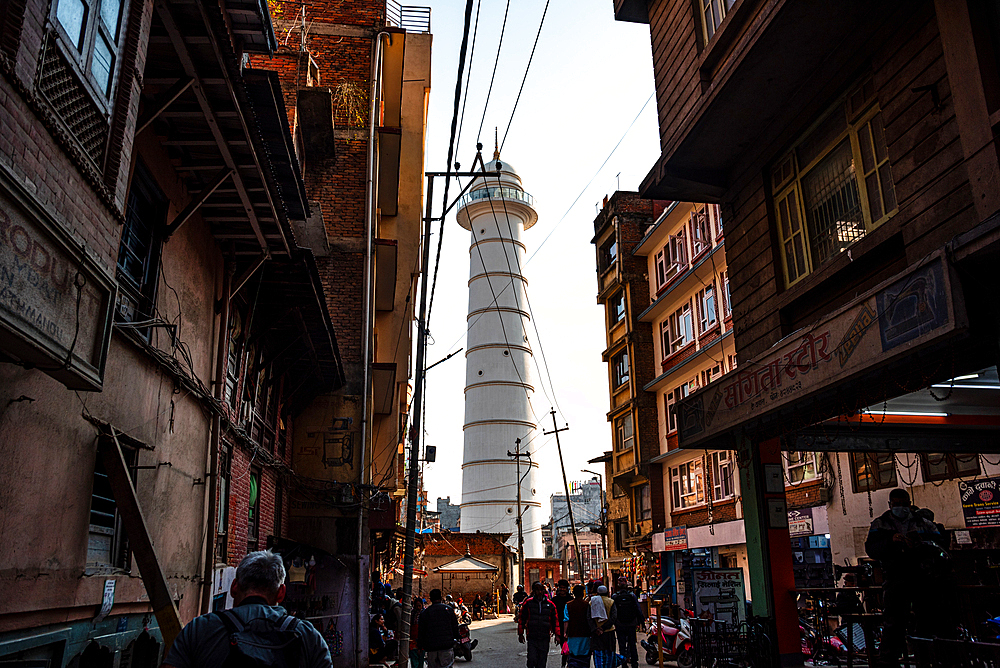 The Bhimsen Tower (Dharahara Temple), Thamel District, Old Town, Kathmandu City, Nepal, Asia