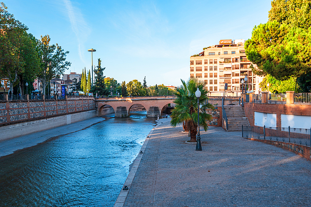 Puente Romano over Genil River at Fuentes de Granada, Granada, Andalusia, Spain, Europe