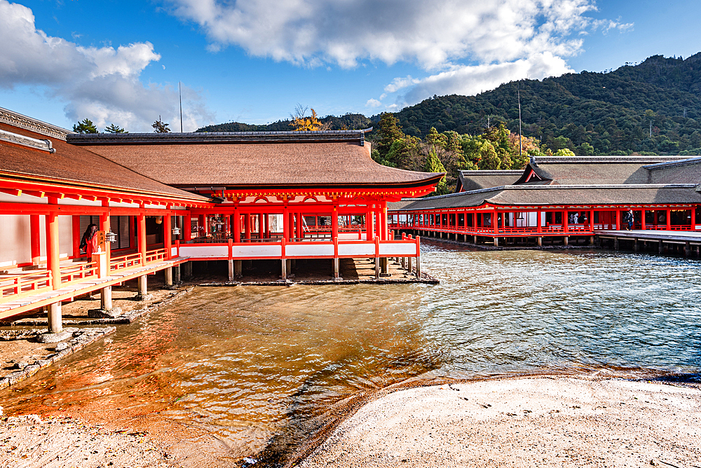 Itsukushima Shrine, Shinto temple, on Miyajima Island, UNESCO World Heritage Site, Hiroshima Prefecture, Honshu, Japan, Asia