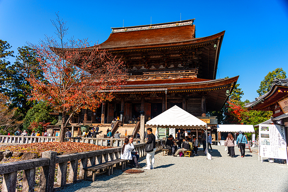 Autumn at Yoshino Yama holy temple mountain near Nara, Honshu, Japan, Asia