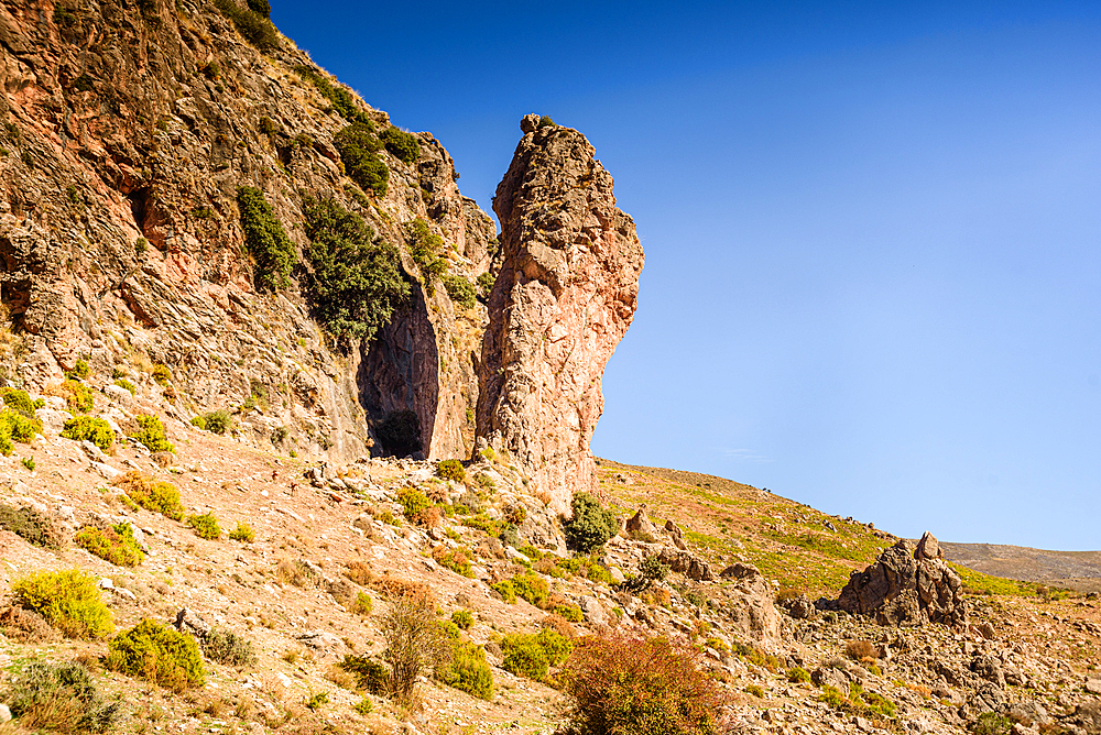 Rock formations in Guejar Sierra, Sierra Nevada, Granada, Andalusia, Spain, Europe