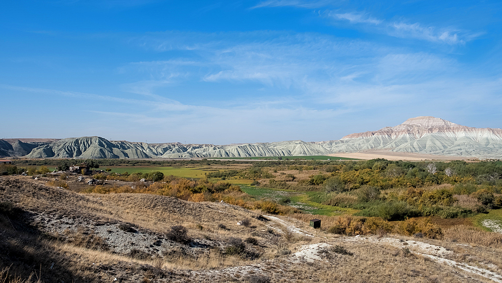 View of Nallıhan's Colorful Mountains from Davutoglan, a neighborhood in the district of Nallıhan, Ankara Province, Anatolia, Turkey, Eurasia