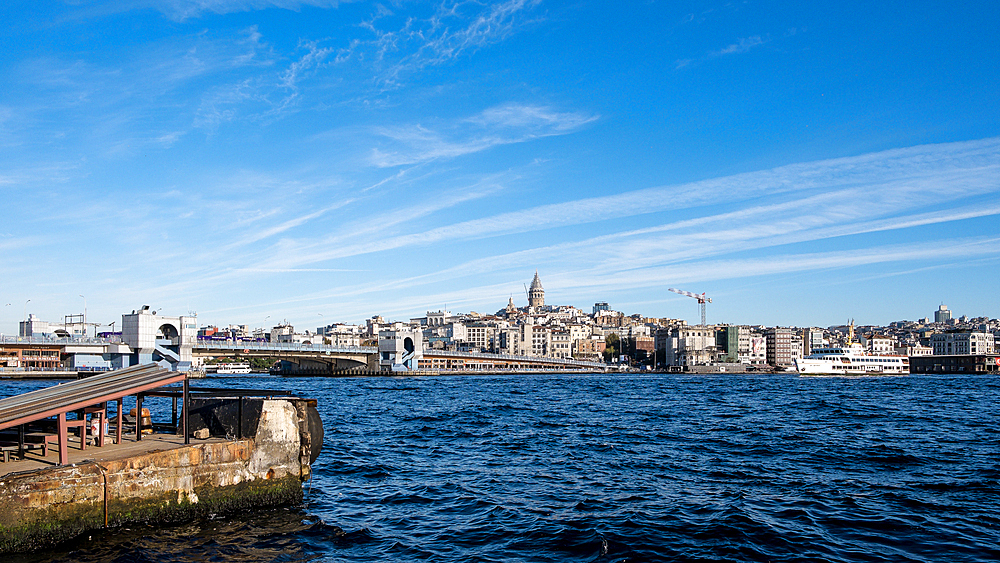 Cityscape of Beyoglu, a municipality and district on the European side, separated from the old city (historic peninsula of Constantinople) by the Golden Horn, Istanbul, Turkey, Europe