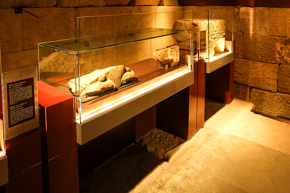 Interior of the ancient Nubian Temple of Debod, dismantled as part of the International Campaign to Save the Monuments of Nubia, rebuilt in Parque de la Montana, Madrid, Spain, Europe