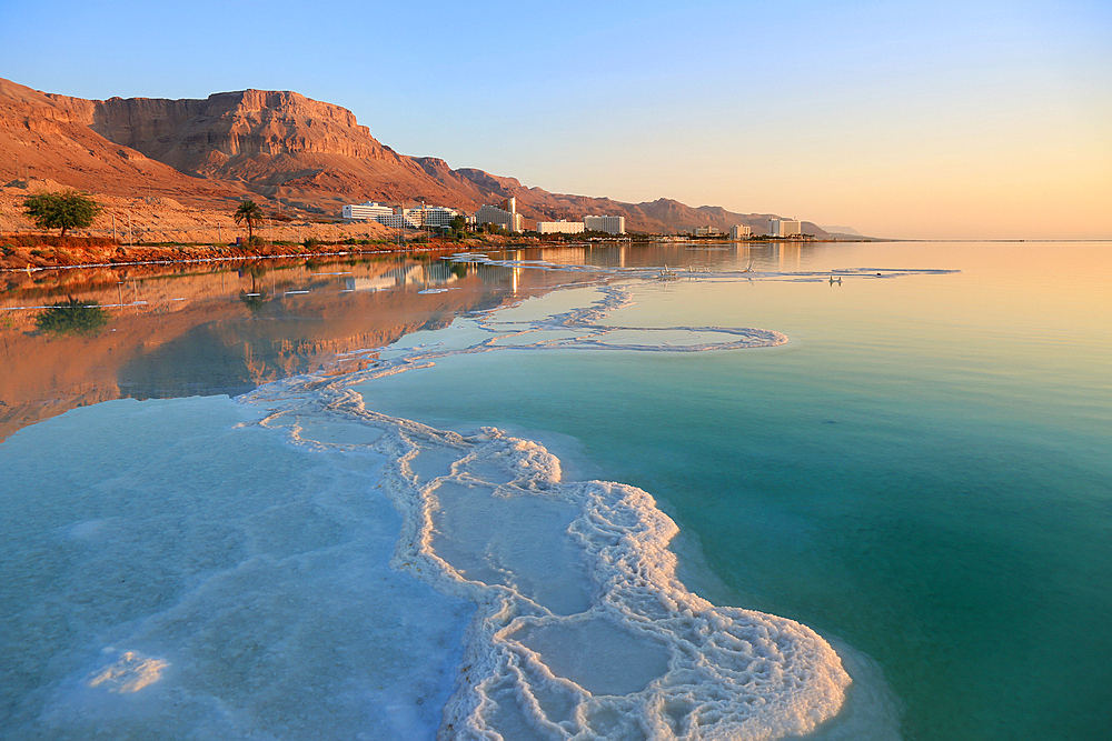 Salt deposits, typical landscape of the Dead Sea, Israel, Middle East