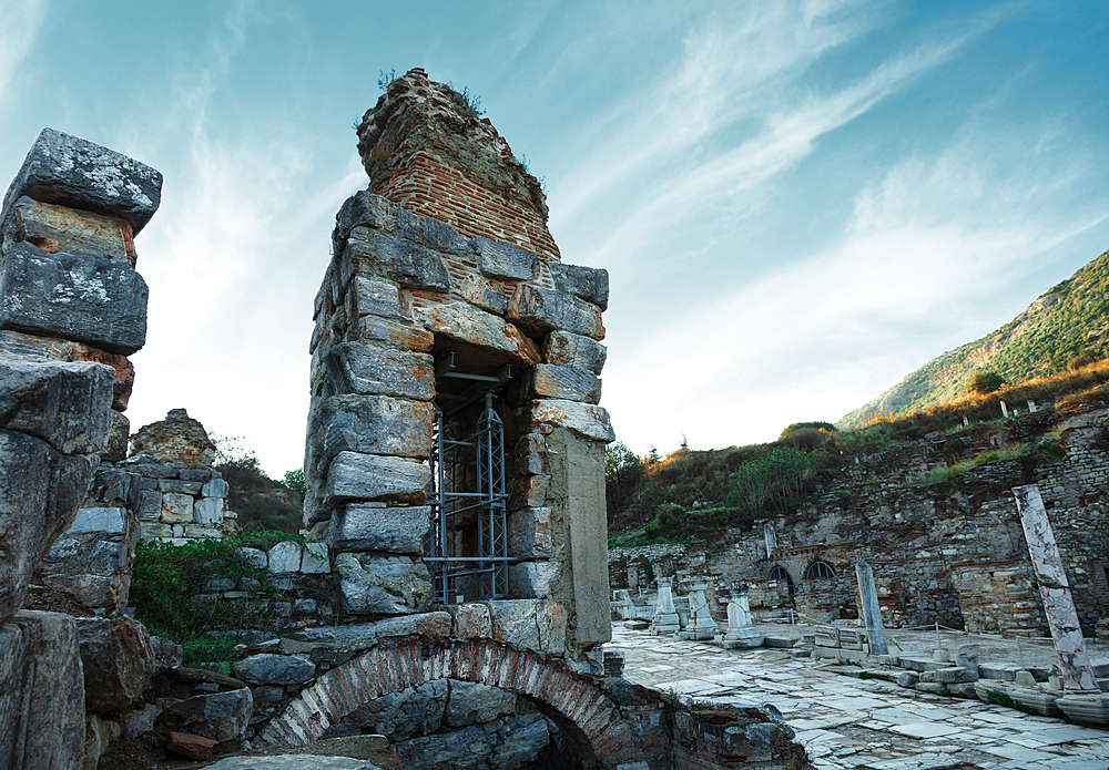 Necropolis in the ruins of the ancient city of Ephesus, UNESCO World Heritage Site, Anatolia, Turkey, Asia Minor, Eurasia