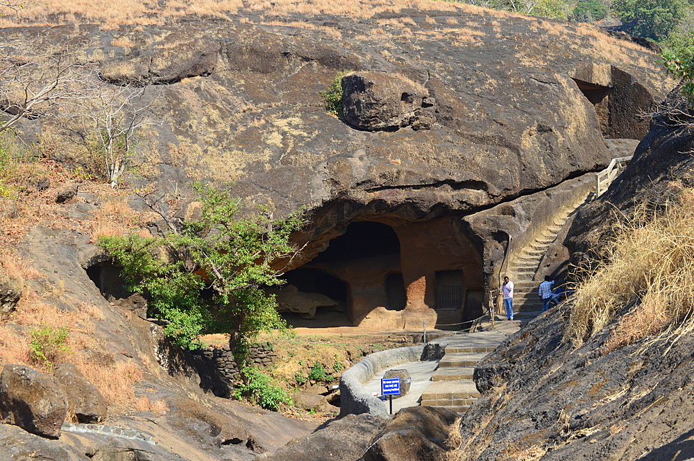 Kanheri caves - Excellent rock-cut Buddhist architecture,2000 year old caves nestled in Western Ghat in Sanjay Gandhi national park Borivali Mumbai India.