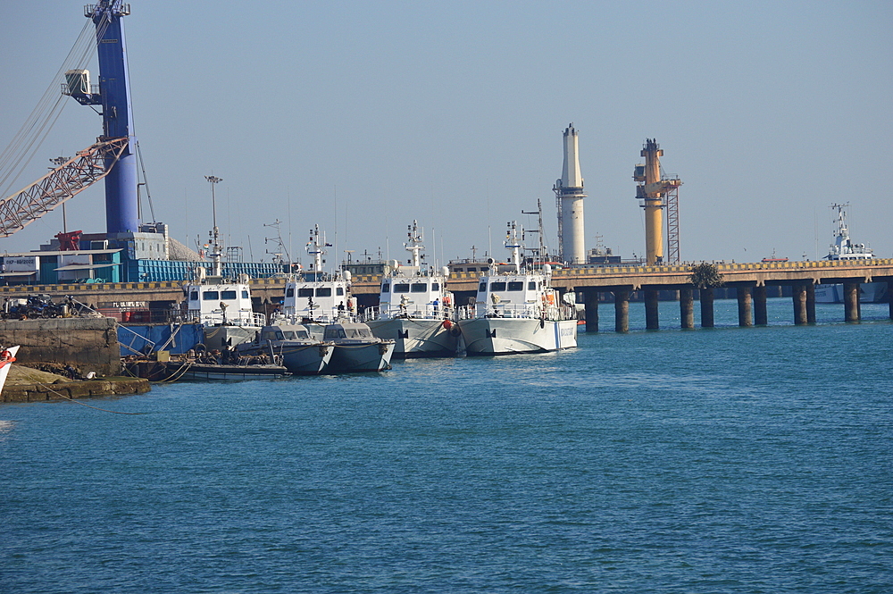 Ferry port at Bet Dwarka Okha, Gujarat, India, Asia