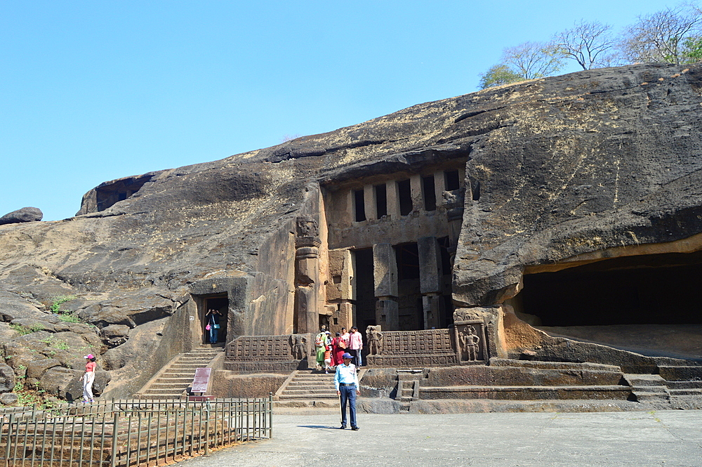 Kanheri caves - Excellent rock-cut Buddhist architecture,2000 year old caves nestled in Western Ghat in Sanjay Ghandi national park Borivali Mumbai India.