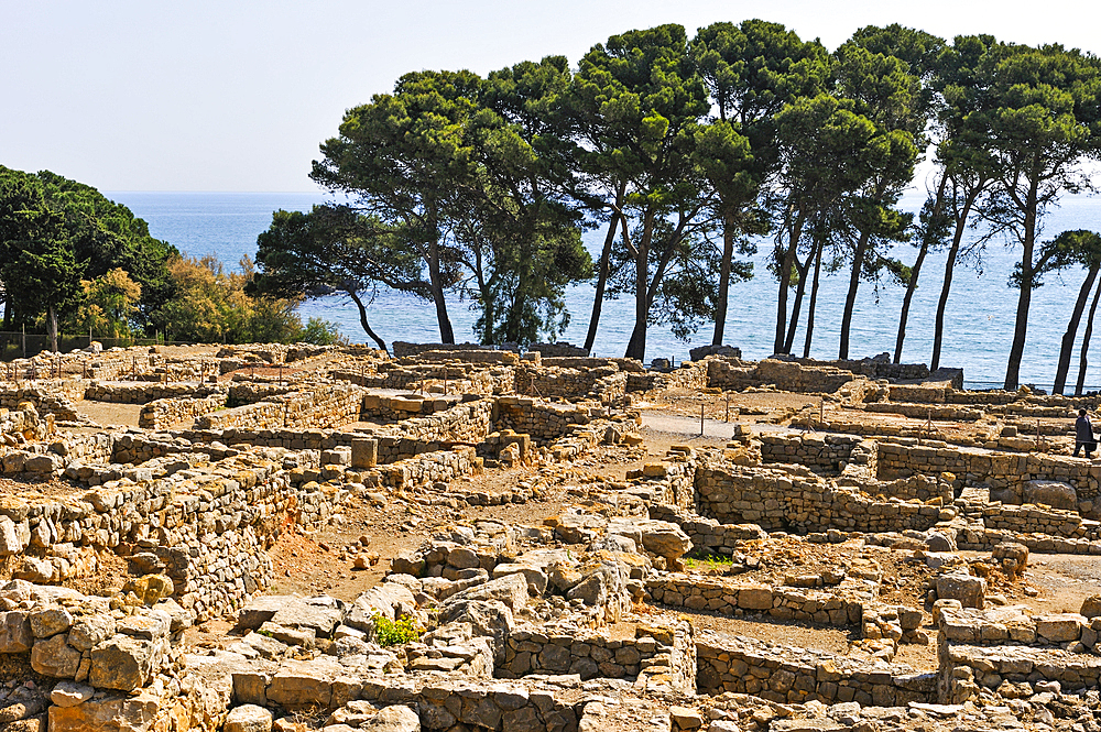 Greek part of the archaeological site of Empuries, Costa Brava, Catalonia, Spain, Europe