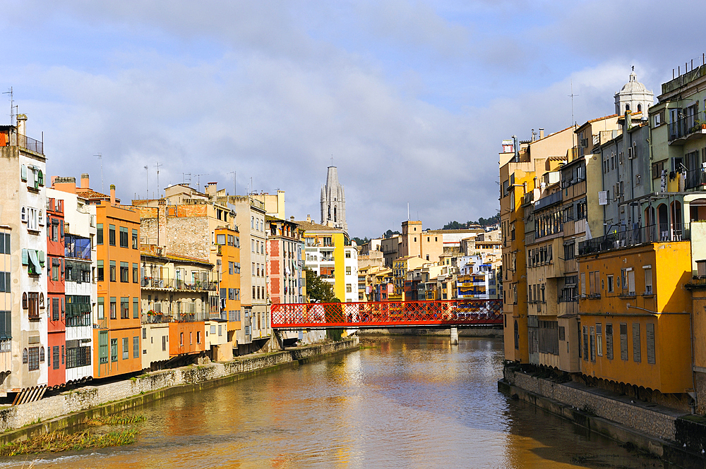 Onyar river,Girona,Autonomous community of Catalonia,Spain,Europe