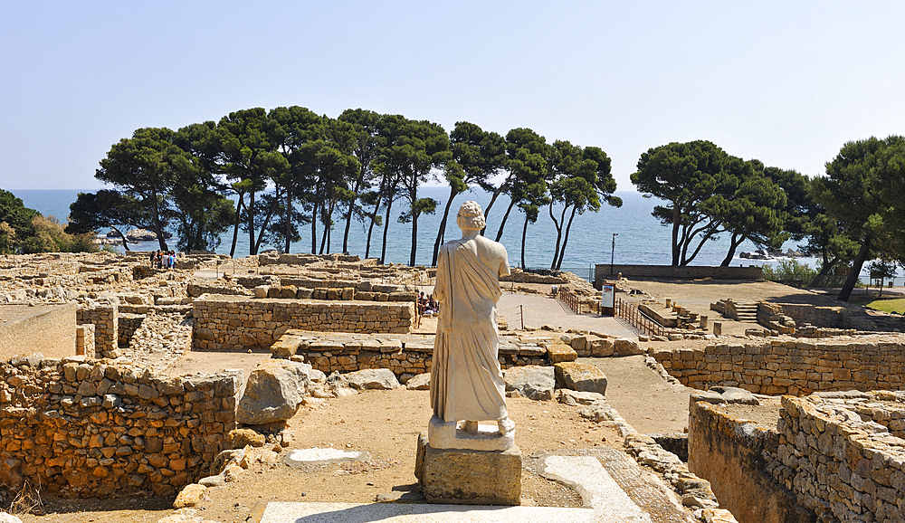 Greek part of the archaeological site of Empuries, Costa Brava, Catalonia, Spain, Europe