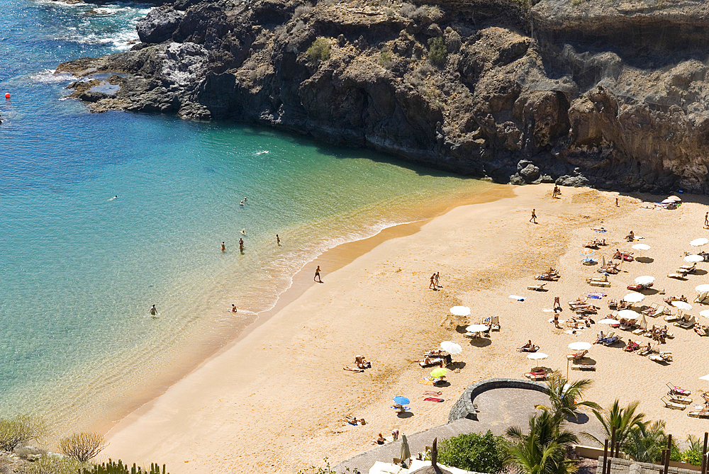 Beach of the Abama hotel, Guia de Isora, Southwest of Tenerife, Canary Islands, Spain, Atlantic Ocean, Europe