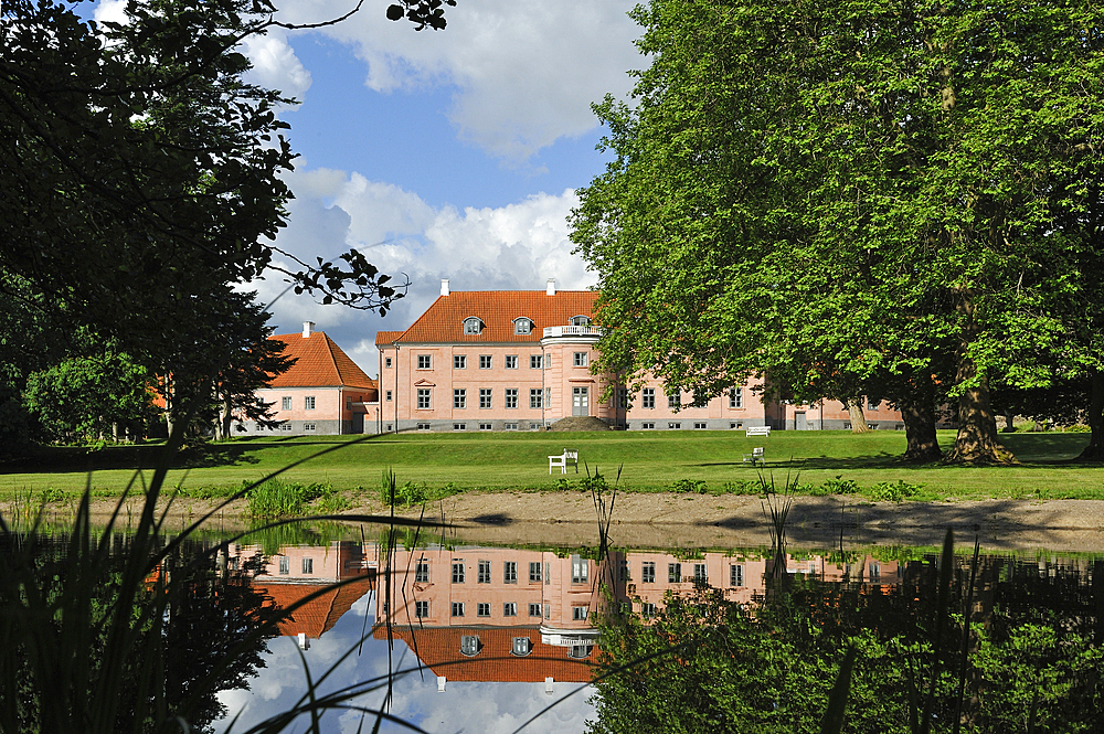 Moesgaard Manor, historical building housing the museum administration and Aarhus University offices and student facilities, Hojbjerg, suburb of Aarhus, Jutland Peninsula, Denmark, Europe