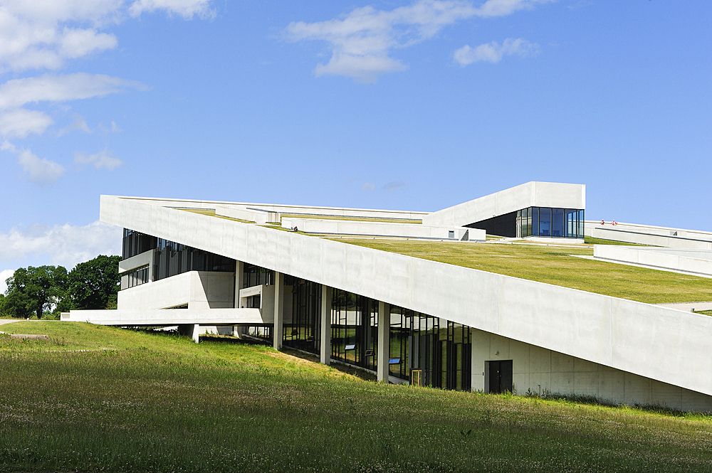 Moesgaard Museum (MOMU) (Henning Larsen Architects), museum dedicated to archaeology and ethnography, located in Hojbjerg, a suburb of Aarhus, Jutland Peninsula, Denmark, Northern Europe