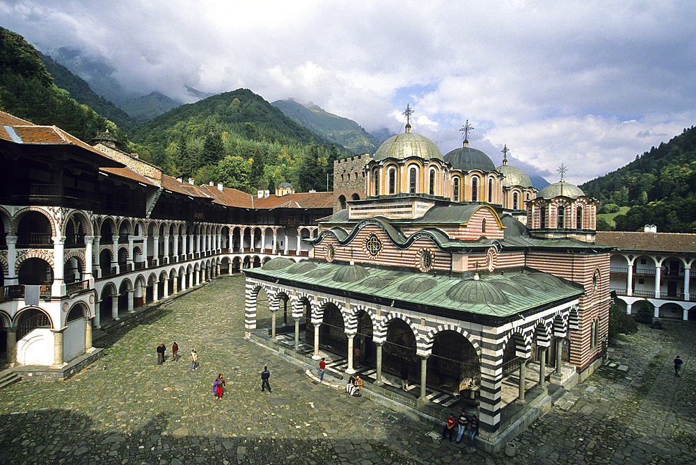 Main church of the Rila Monastery, UNESCO world Heritage Site, Bulgaria, Europe