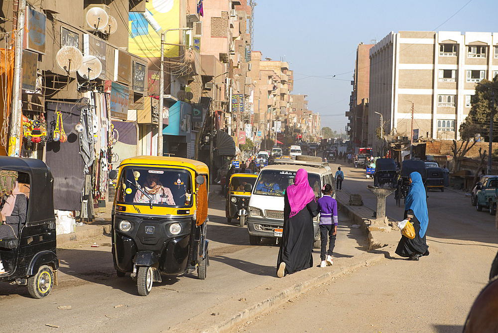 Street of Edfu, Egypt, North Africa, Africa