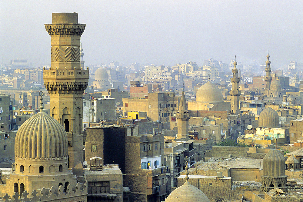 View over Cairo from the Blue Mosque, Cairo, Egypt, North Africa, Africa