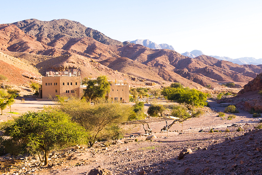 Feynan Ecolodge located on the Wadi Feyman banks, Dana Biosphere Reserve, Jordan, Middle East