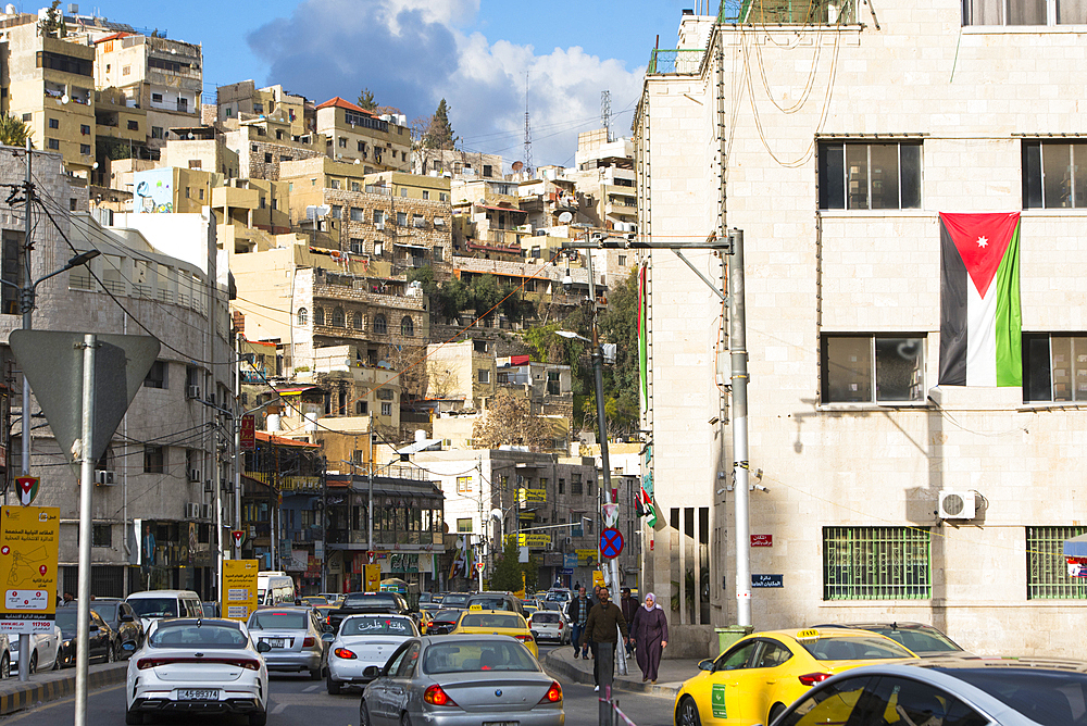 Street in downtown Amman, Jordan, Middle East