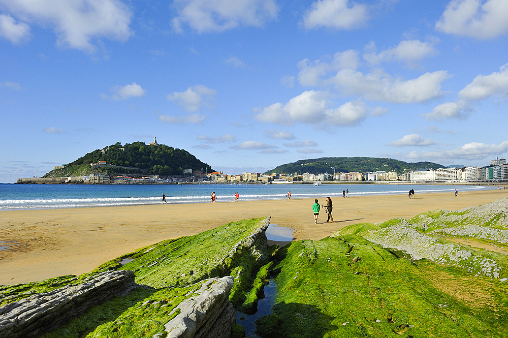 La Concha beach, San Sebastian, Bay of Biscay, province of Gipuzkoa, Basque Country, Spain,Europe