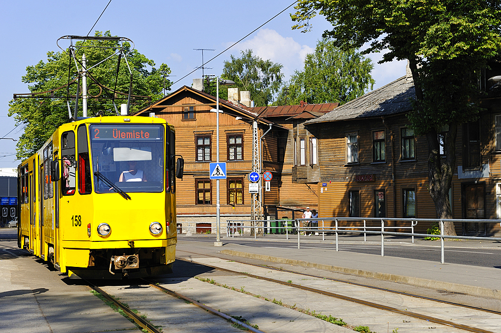 tramway in Kalamaja district,Tallinn,estonia,northern europe