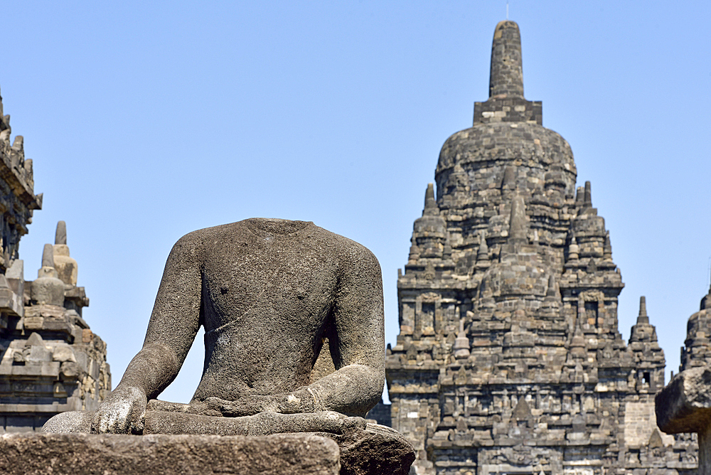 Sewu Temple Compound, eighth century Buddhist temple located at the north of Prambanan Temple Compounds, region of Yogyakarta, Java island, Indonesia, Southeast Asia