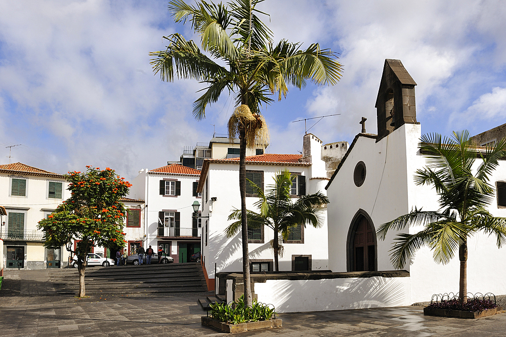 square and chapel Corpo-Santo in the old town,Funchal,Madeira island,Atlantic Ocean,Portugal