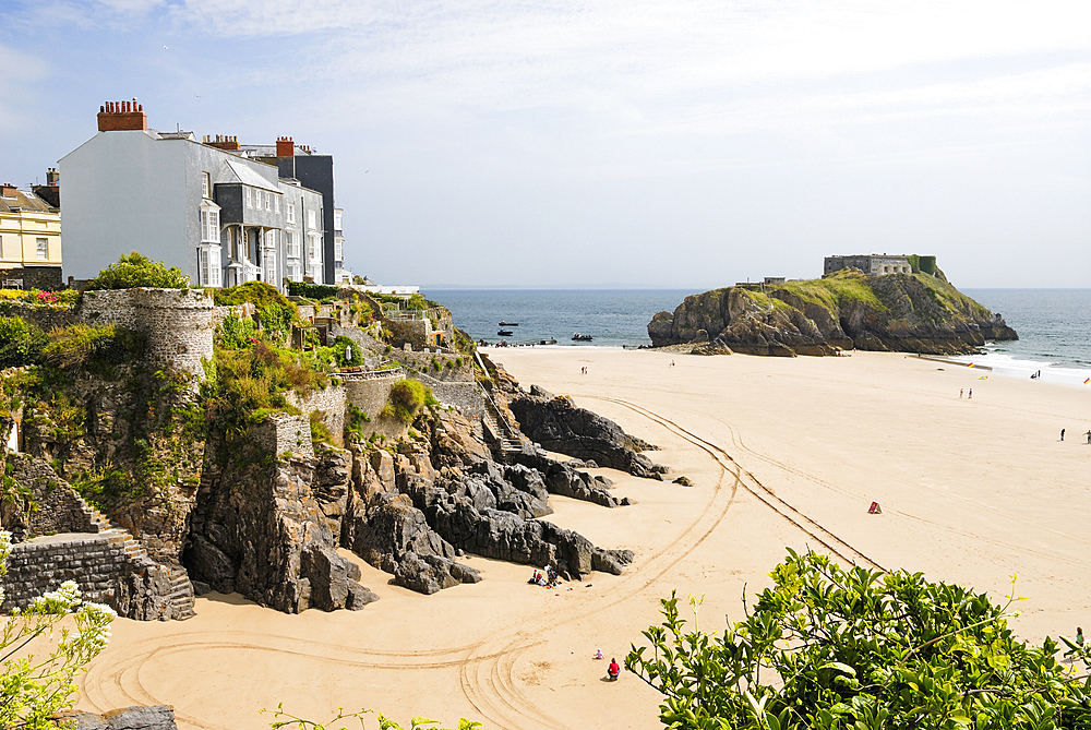 Tenby, south-west Wales, lying on Carmarthen Bay,Pembrokeshire,Wales,United Kingdom,Great Britain,Europe