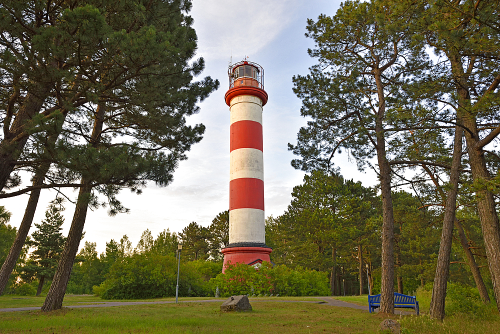 Lighthouse on the heights of Nida, Curonian Spit, Lithuania, Baltic States, North Europe