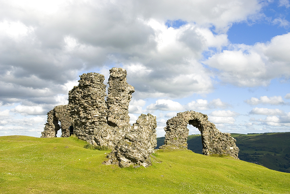 ruined Dinas Bran Castle,Llangollen,Wales,United Kingdom,Great Britain,Europe