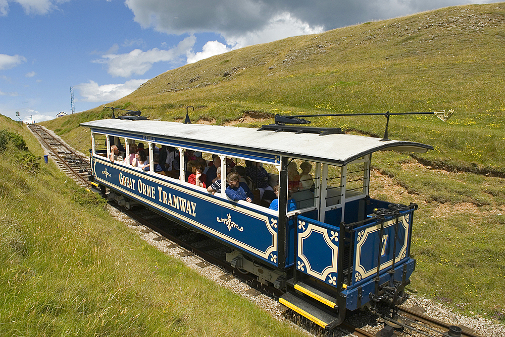 Great Orme Tramway,Llandudno,Wales,United Kingdom,Great Britain,Europe