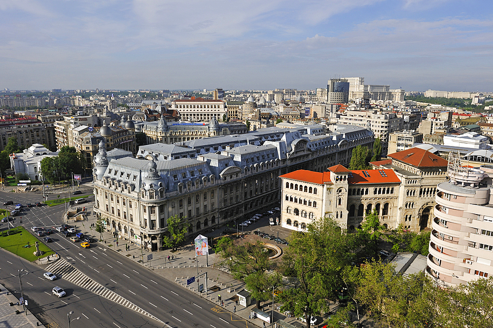 University Square viewed from the Intercontinental Hotel,Bucharest,Romania,Southeastern and Central Europe