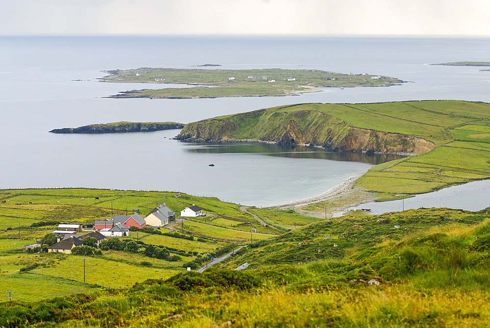 Atlantic coast seen from the Sky Drive around Clifden,Connemara,Galway County,Ireland,Western Europe