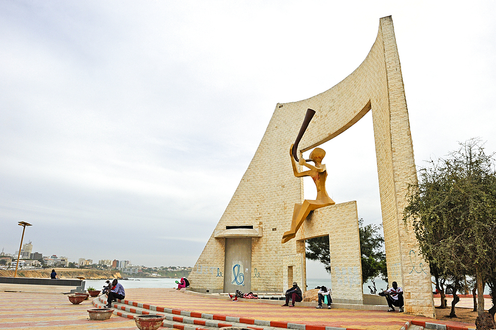 Third Millennium Gate (architect Pierre Goudiaby Atepa) by the Atlantic Ocean, West-Corniche, Dakar,Senegal, West Africa