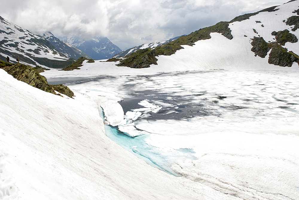 Scuro lake in spring, Val Piora, Canton Ticino, Switzerland