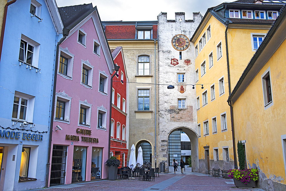 Via Centrale (Stadtgasse), Brunico (Bruneck), region of Trentino-Alto Adige, Sudtyrol, South Tyrol, Italy, South-central Europe