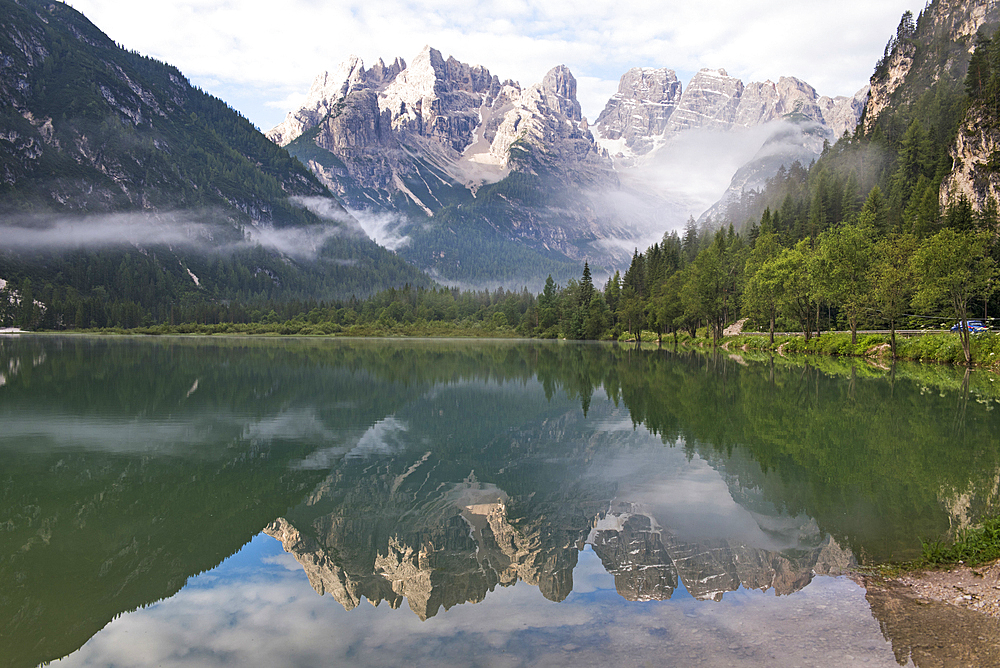 Durrensee Lake (Lago di Landro), Dobbiaco (Toblach), Trentino-Alto Adige, Sudtyrol, South Tyrol, Italy, South-central Europe