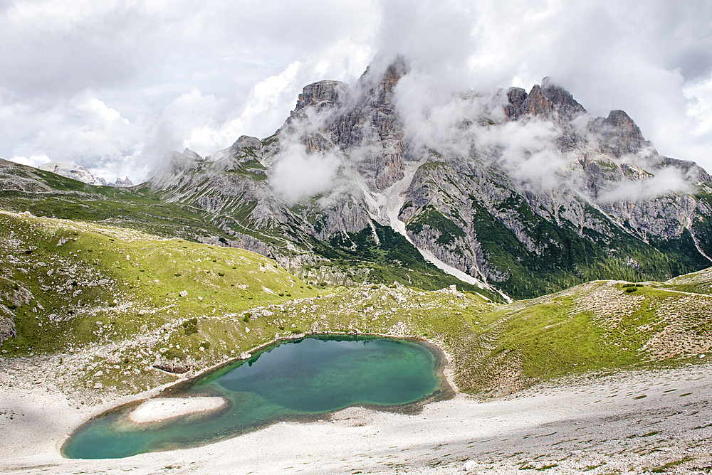 Lago dei Piani inferiore, Three Peaks Nature Park, Dolomites, South Tyrol (Alto Adige), Italy