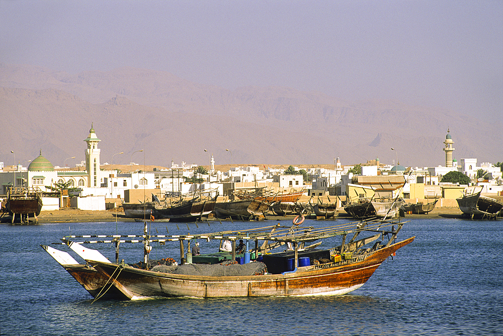 Fishing dhow at Sur, Sultanate of Oman, Arabian Peninsula