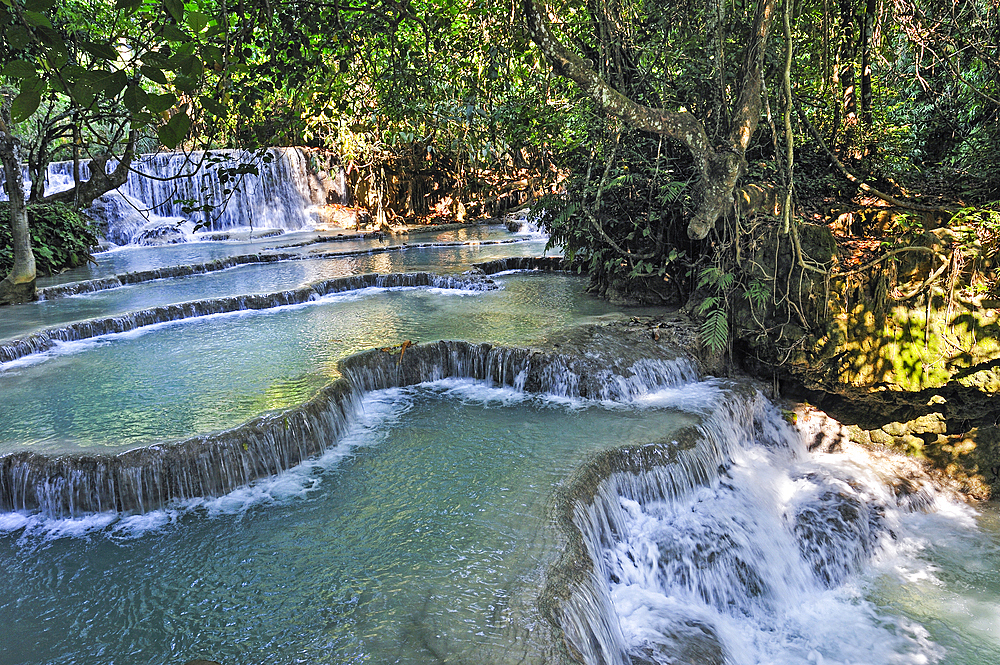 Kuang Si waterfalls, Luang Prabang, Laos, Southeast Asia